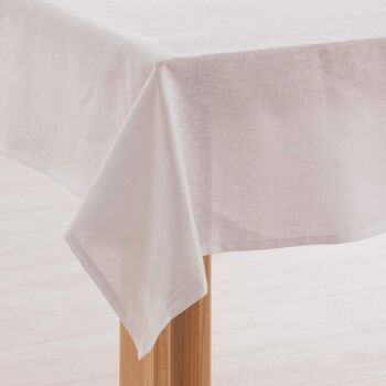 Nappe 100 % lin blanc. 2