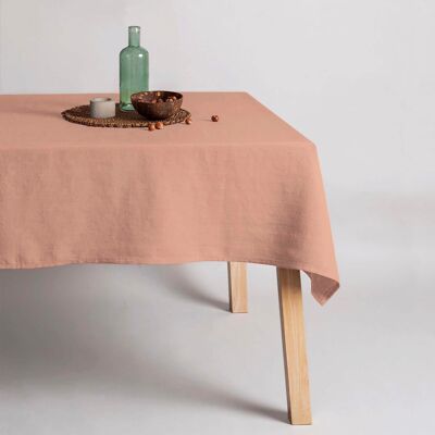 100% Linen Tablecloth Dustypink