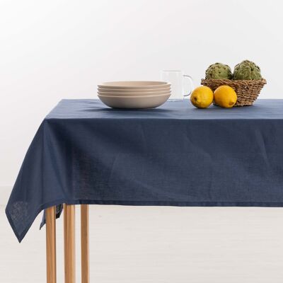 Nappe 100% Lin Bleu Nuit