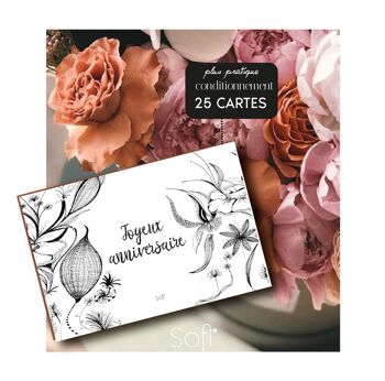 Carte message Joyeux anniversaire - Fleuriste 1