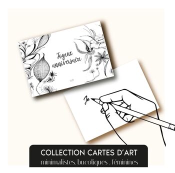 Carte message Joyeux anniversaire - Fleuriste 2