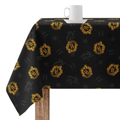 Resin stain-resistant tablecloth Hufflepuff Shield Black