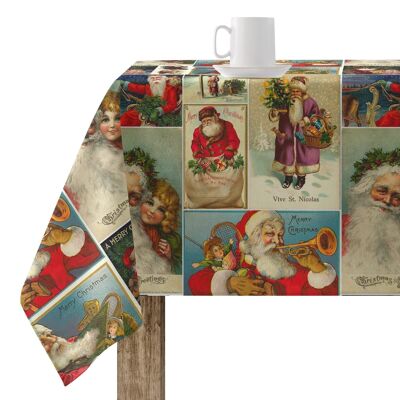 Tischdecke aus schmutzabweisendem Kunstharz, Weihnachten, Vintage 5