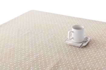 Nappe en résine antitache Plumeti Blanc 24