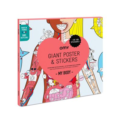 Giant Coloring Posters & Stickers - MY BODY