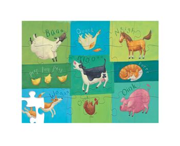 Puzzle 24pcs - Malette - Les amis de la ferme - 3a+ - % 2