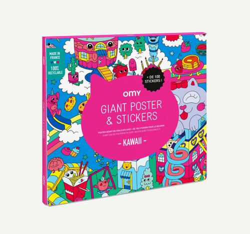 Giant Coloring  Poster & Stickers - KAWAII
