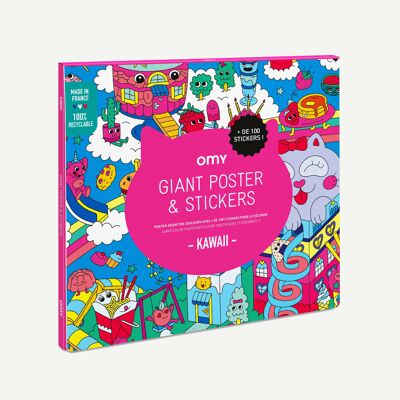 Giant Coloring  Poster & Stickers - KAWAII