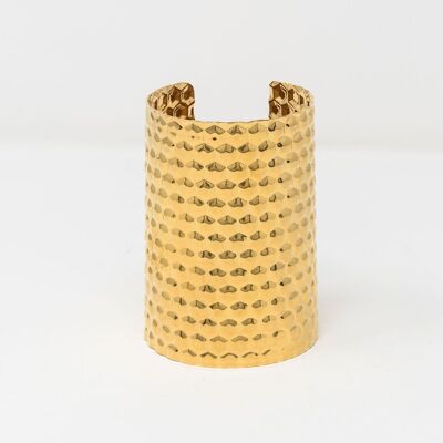 PULSERA RÍGIDA DE LATÓN CHAPADO EN ORO DE 18KT