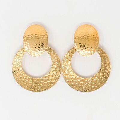 DANGLING EARRINGS IN 18KT GOLD PLATED BRASS