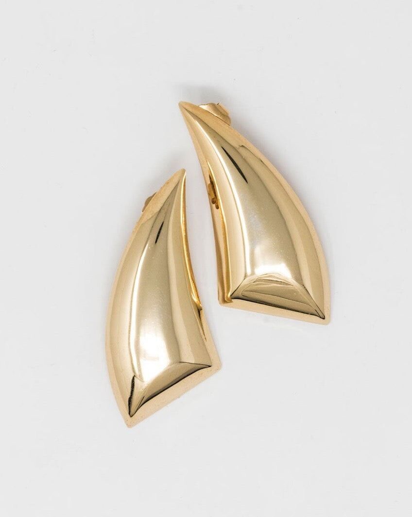 PENDIENTES COLGANTES DE LATÓN CHAPADO EN ORO DE 18KT