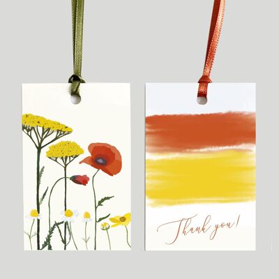 Set of 6 gift tags | Wildflowers