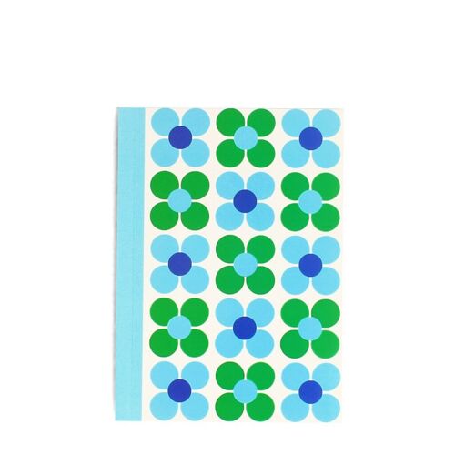 A6 notebook - Blue and green Daisy