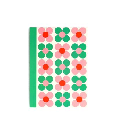 A6-Notizbuch – Rosa und grünes Gänseblümchen