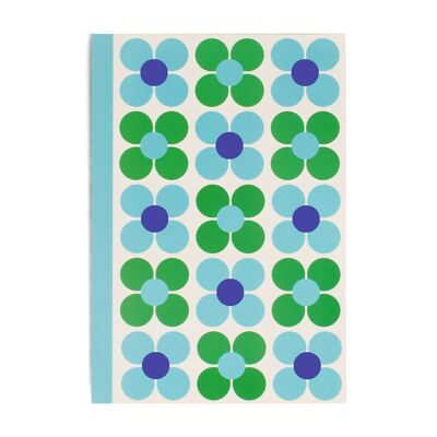 Quaderno A5 - Margherita blu e verde