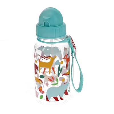 Gourde enfant avec paille 500ml - Woodland