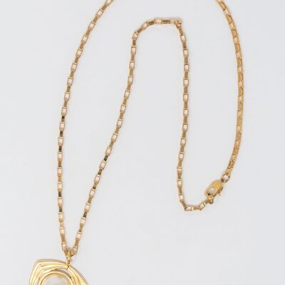 LONG COLLIER EN LAITON PLAQUÉ OR 18KT