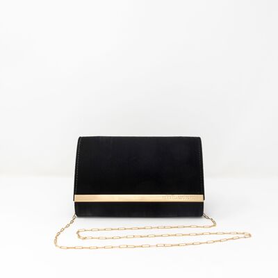 CLUTCH WITH VELVET CHAIN