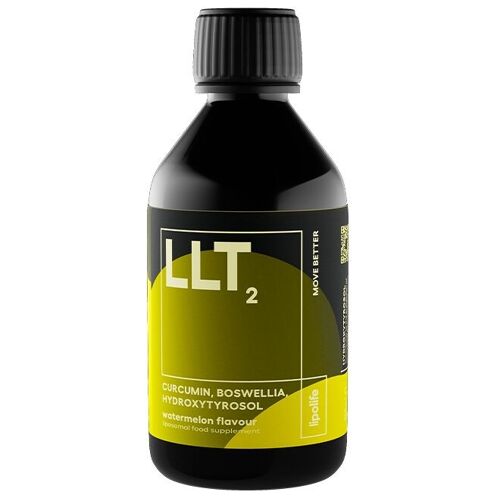 LLT2 Liposomal Curcumin, Boswellia, Hydroxytyrosol - watermelon flavour