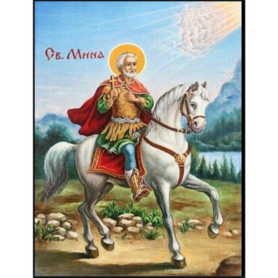 Diamond Painting Santa Mina, 40x50 cm, Punte Quadrate con Cornice