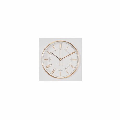 HV Cabinet Clock- White- 16.5x6.3x16.5 cm