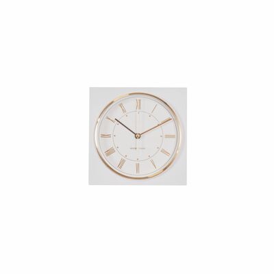Reloj de gabinete HV - Blanco - 16.5x6.3x16.5 cm