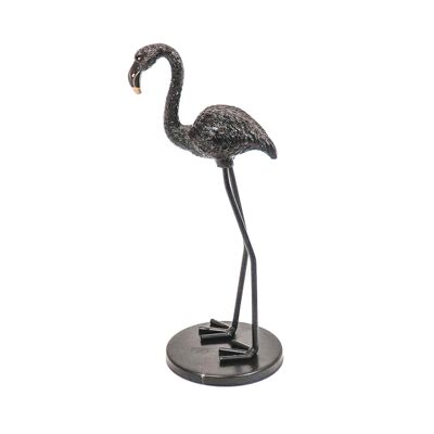 HV Black Flamingo figurine - 12x8x31cm
