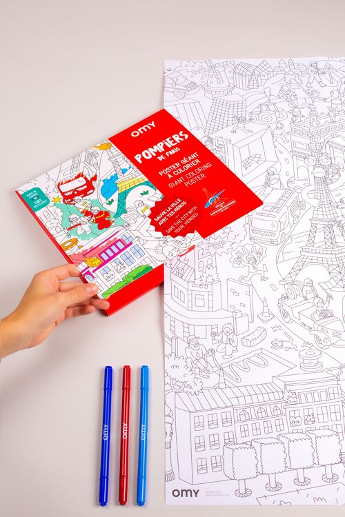 Giant Coloring  Poster - FIREMAN