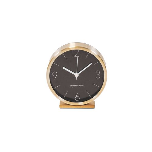 HV Cabinet Clock Gold/ Black--11,3x4x12cm