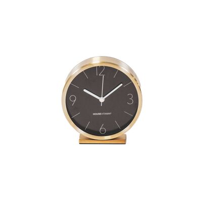 HV Cabinet Clock Gold/Black--11.3x4x12cm