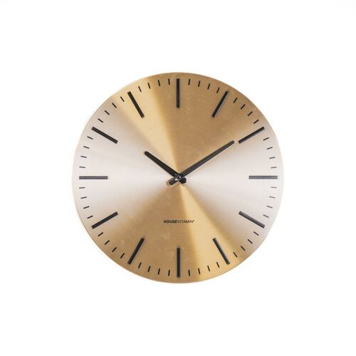 HV Clock Modern Stripe- Gold/ Black-35,5x4x35,5cm