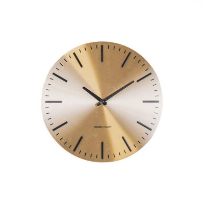 HV Clock Modern Stripe – Gold/Schwarz – 35,5 x 4 x 35,5 cm