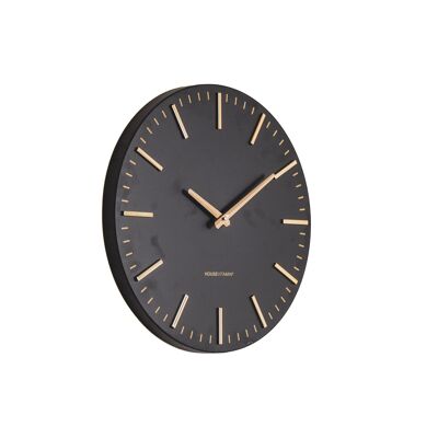 HV Clock Modern Stripe- Black/Gold-35.5x4x35.5cm
