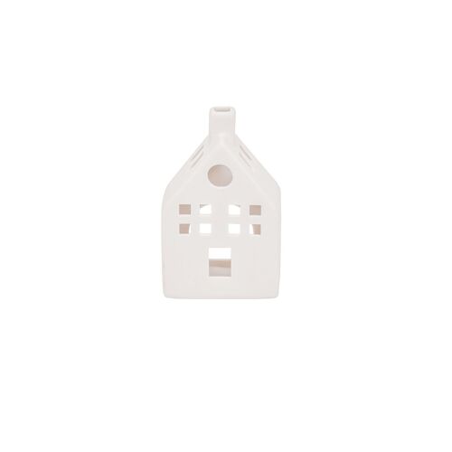 HV House Tealight Holder- White - 9x6x14,5cm