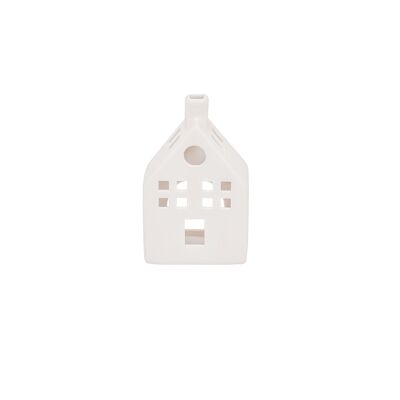 HV House Tealight Holder - White - 9x6x14.5cm