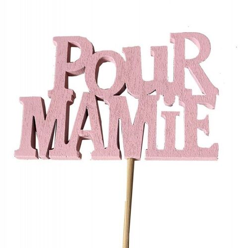 Pic en bois " pour mamie "