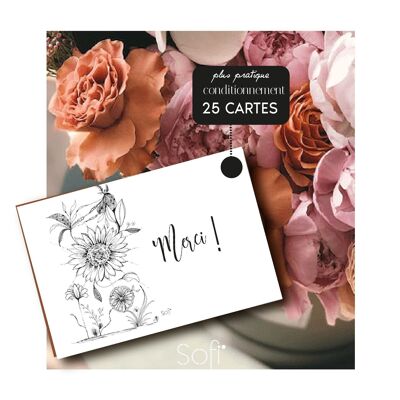 Carte message Fleuriste - Merci !