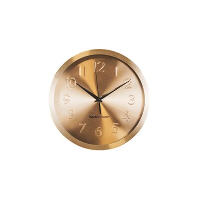 HV-Uhr Metall Gold - 25x4,2x25cm