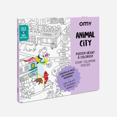 Giant Coloring  Poster - ANIMAL CITY