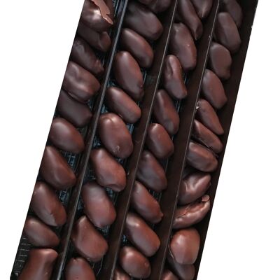 BIO* - Dattes enrobées au chocolat belge (vegan) VRAC 1kg