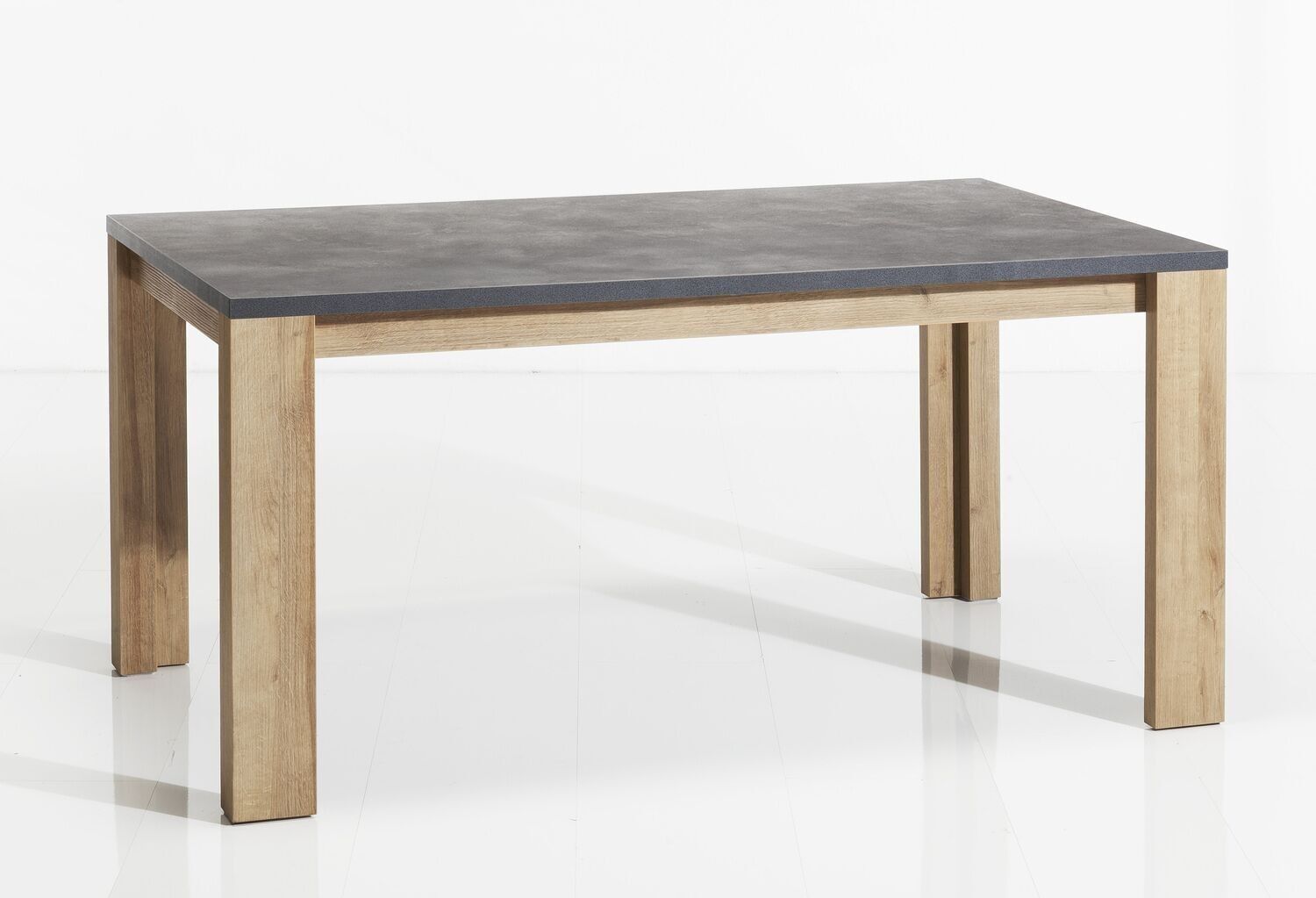 COMPOSADE | Table de la ligne 6 places VITTORIA, table de cuisine, table de salle à manger, pouvant également servir de bureau, (LxHxP) 160x76,50x90 cm, chêne et gris Tadao, Made in Italy