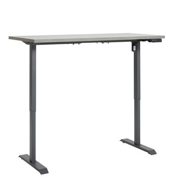 COMPOSADE | Bureau réglable en hauteur de la ligne ENERGIA, bureau debout à 4 hauteurs, bureau électrique avec moteur et écran, (LxP) 150x69 cm, couleur ciment et noir, fabriqué en Italie 5