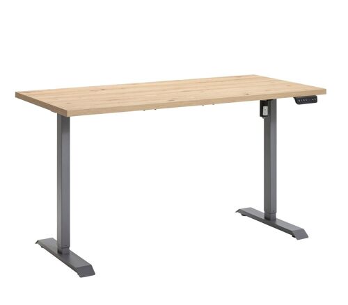 COMPOSAD | Scrivania Regolabile in Altezza della Linea ENERGIA, Standing Desk Con 4 Altezze, Scrivania Elettrica con Motore e Display, (LxP) 150x69 cm, Colore Rovere Miele e Nero, Made in Italy