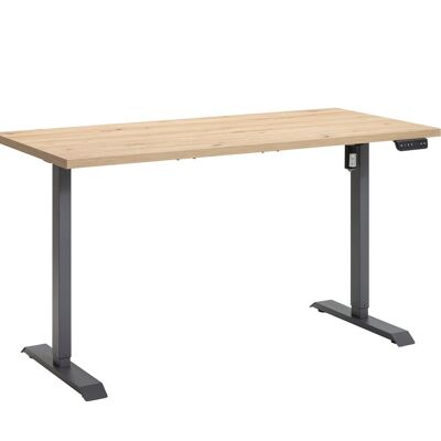 COMPOSAD | Scrivania Regolabile in Altezza della Linea ENERGIA, Standing Desk Con 4 Altezze, Elettrica con Motore e Display, (LxP) 150x69 cm, Colore Rovere Miele e Grigio Scuro, Made in Italy