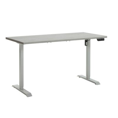 COMPOSAD | Scrivania Regolabile in Altezza della Linea ENERGIA, Standing Desk Con 4 Altezze, Scrivania Elettrica con Motore e Display, (LxP) 150x69 cm, Colore Cemento e Bianco, Made in Italy