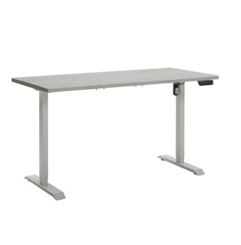 COMPOSADE | Bureau réglable en hauteur de la ligne ENERGIA, bureau debout à 4 hauteurs, bureau électrique avec moteur et écran, (LxP) 150x69 cm, couleur ciment et blanc, fabriqué en Italie 1