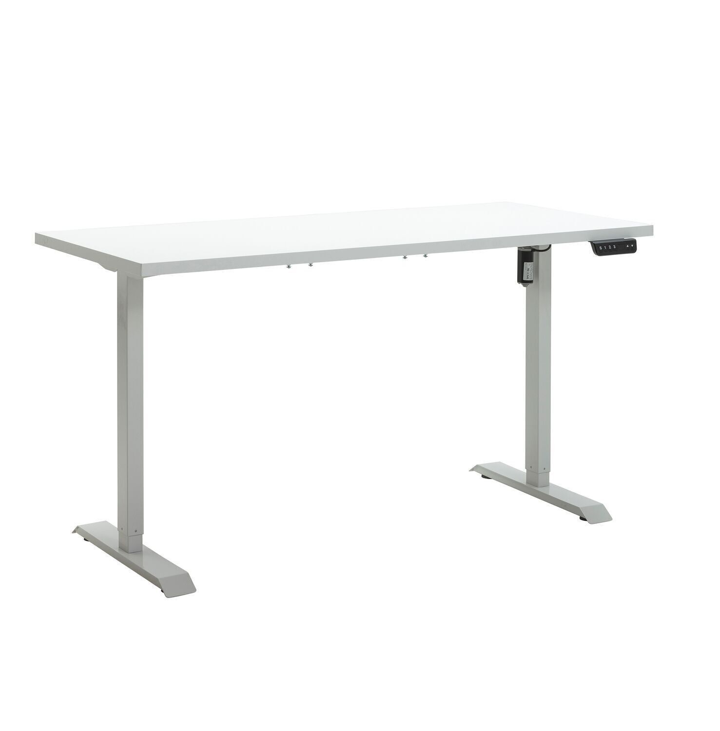 COMPOSAD | Scrivania Regolabile in Altezza della Linea ENERGIA, Standing Desk Con 4 Altezze, Scrivania Elettrica con Motore e Display, (LxP) 150x69 cm, Colore Bianco Laccato e Bianco, Made in Italy