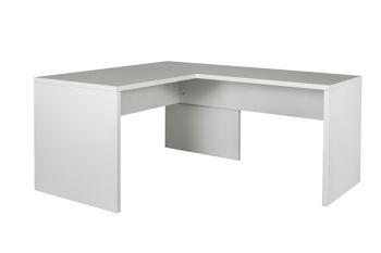 COMPOSADE | Bureau d'angle de la Ligne Disegno, (LxHxP) 180x72x169cm, Couleur Laqué Blanc, Bureau, Fabriqué en Italie