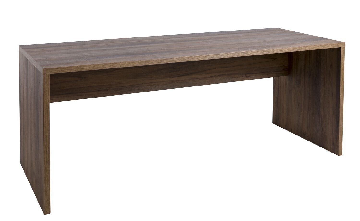 COMPOSAD | Schreibtisch aus der DAVINCI BRERA-Linie mit Sichtblende, moderner und eleganter Schreibtisch, für PC, Büro, Arbeitszimmer, (BxHxT) 178,2x74,5x69 cm, Farbe Brera-Walnuss, hergestellt in Italien