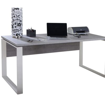 COMPOSAD | Schreibtisch aus der DISEGNO-Linie, moderner PC-Schreibtisch, (BxHxT) 170x74,50x80 cm, Farbe Zementgrau, für Büro, Arbeitszimmer, hergestellt in Italien